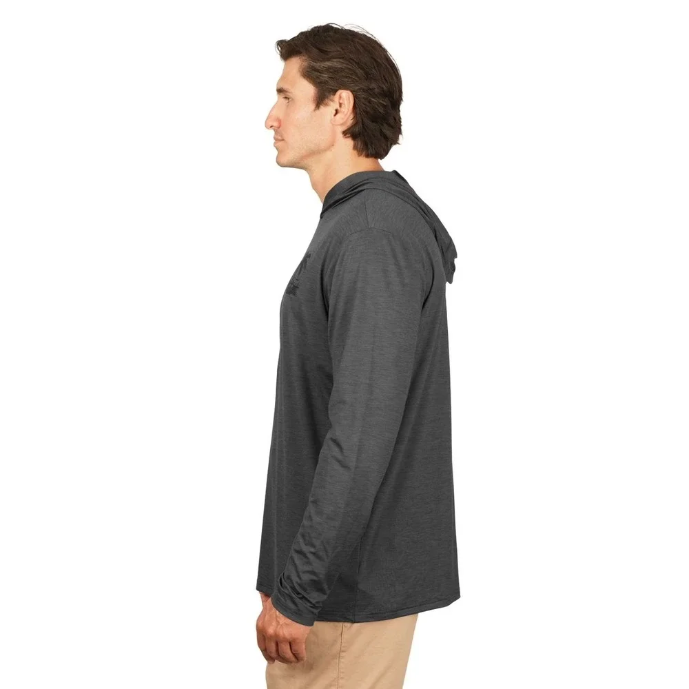 Reel‎ Life Fishing Hoodie Black Shirt Men's Quick Dry Wicking UPF 50+ NWT XXL